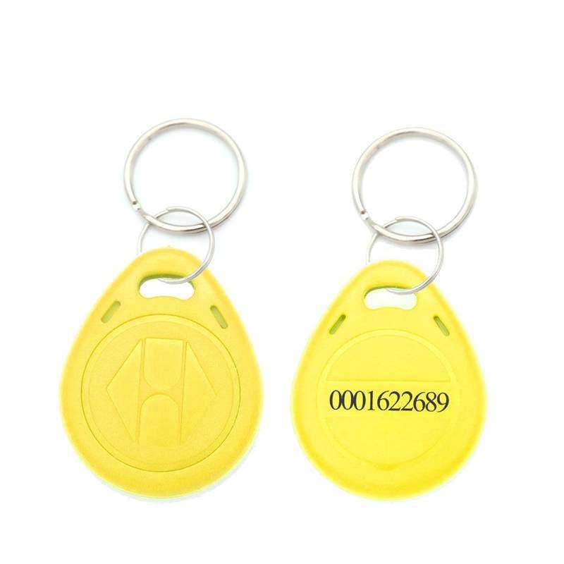 Přístupový čip, RFID token, přívěšek 125 kHz čip, EM4100, TK4100, bezkontaktní klíčenka, od 10 ks, žlutá