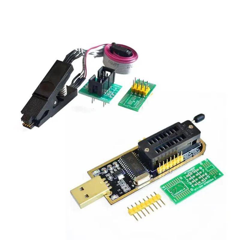 Sada programátor FLASH, BIOS, EEPROM, 24 a 25 série + SOIC8 SOP8 Test Clip For EEPROM 25CXX / 24CXX