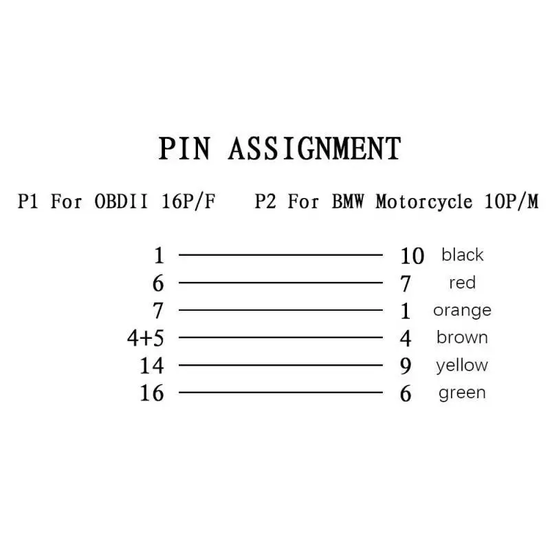 BMW 10 pin redukce OBD2 motocykl, icom d, icomd, 10pin