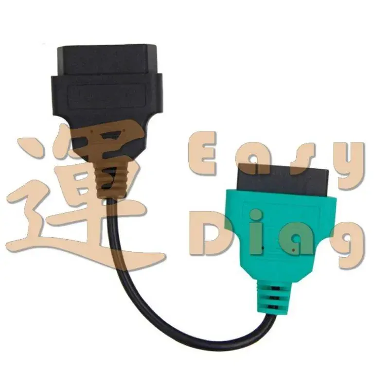 FIAT ALFA GREEN YELLOW RED PURPLE A1 A2 A3 A4 sada redukcí pro motor, ABS, posilovač, airbag, CAN, el. systémy, redukce OBD2, červená žlutá zelená fialová multiecuscan