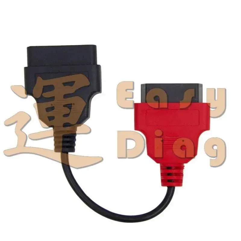 FIAT ALFA GREEN YELLOW RED PURPLE A1 A2 A3 A4 sada redukcí pro motor, ABS, posilovač, airbag, CAN, el. systémy, redukce OBD2, červená žlutá zelená fialová multiecuscan