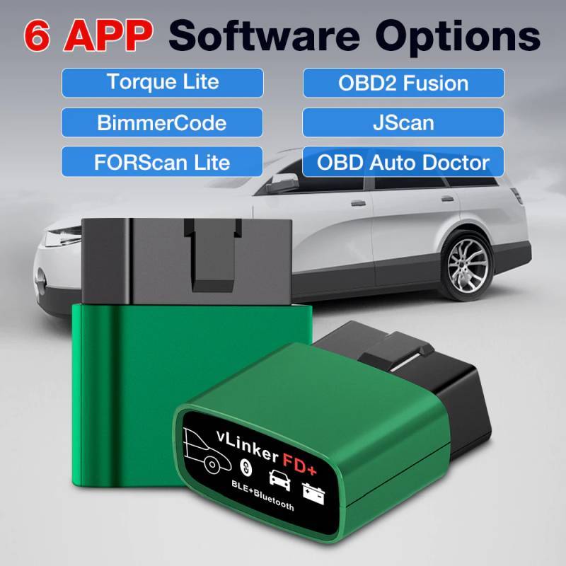 VLinker FD+ BLE+BT4.0 FORD ELM327 V2.2, CAN BUS BLUETOOTH, pro TORQUE, FORSCAN, BIMMERLINK BIMMERCODE - iPhone, Android