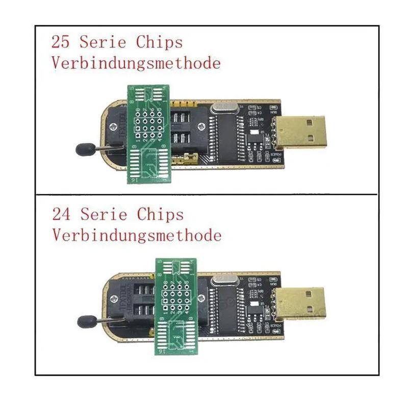 Sada programátor FLASH, BIOS, EEPROM, 24 a 25 série + SOIC8 SOP8 Test Clip For EEPROM 25CXX / 24CXX