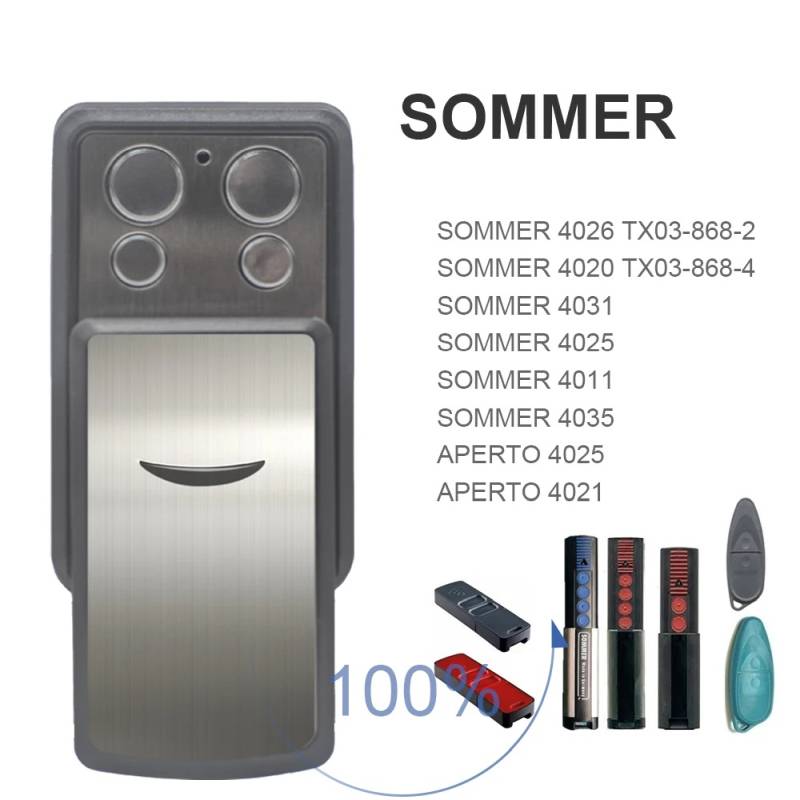 Dálkový ovladač pro SOMMER SLIDER 4031 4010 4011 4014 TX02 TX03 TX08-868-4