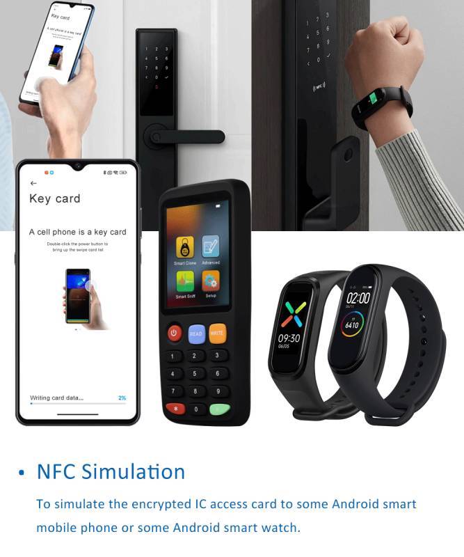 Univerzální čtečka X7, kopírka RFID karet a tokenů, NFC, IC ID čte, zapisuje a kopíruje 125 kHz, 13.56 Mhz