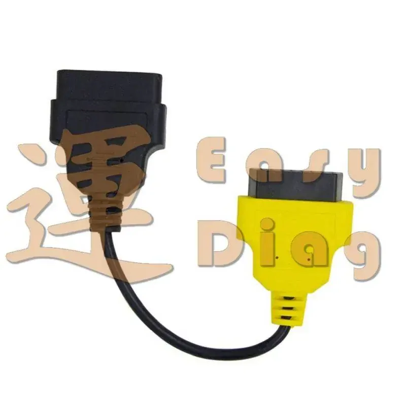 FIAT ALFA GREEN YELLOW RED PURPLE A1 A2 A3 A4 sada redukcí pro motor, ABS, posilovač, airbag, CAN, el. systémy, redukce OBD2, červená žlutá zelená fialová multiecuscan