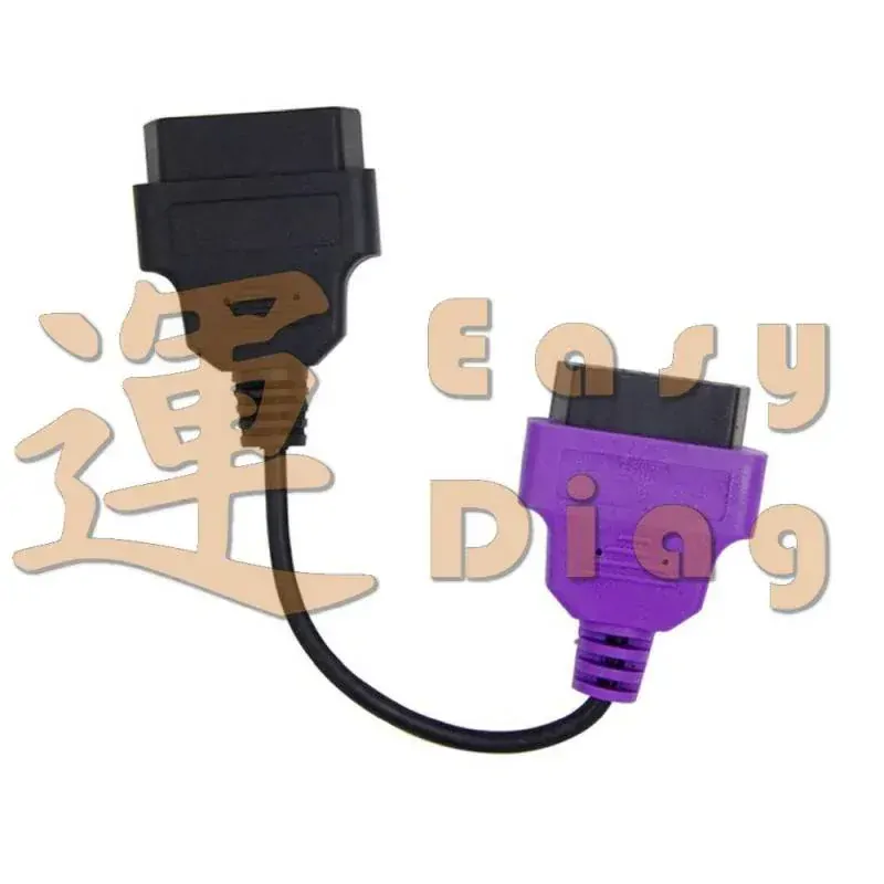 FIAT ALFA GREEN YELLOW RED PURPLE A1 A2 A3 A4 sada redukcí pro motor, ABS, posilovač, airbag, CAN, el. systémy, redukce OBD2, červená žlutá zelená fialová multiecuscan