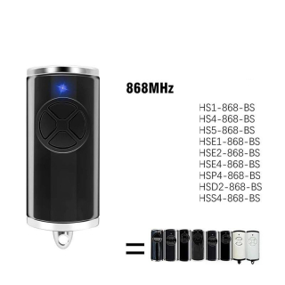 Dálkový ovladač pro HÖRMANN BS HS1 HS4 HSE1 HSE 2 BS BiSecur 868,3 MHz, černý