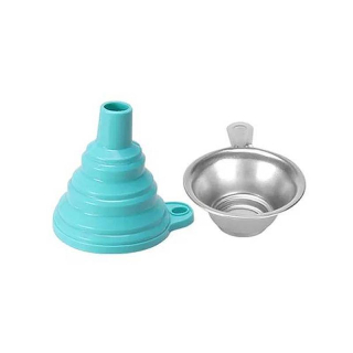 Silikonový trychtýř + nerezové sítko pro resin